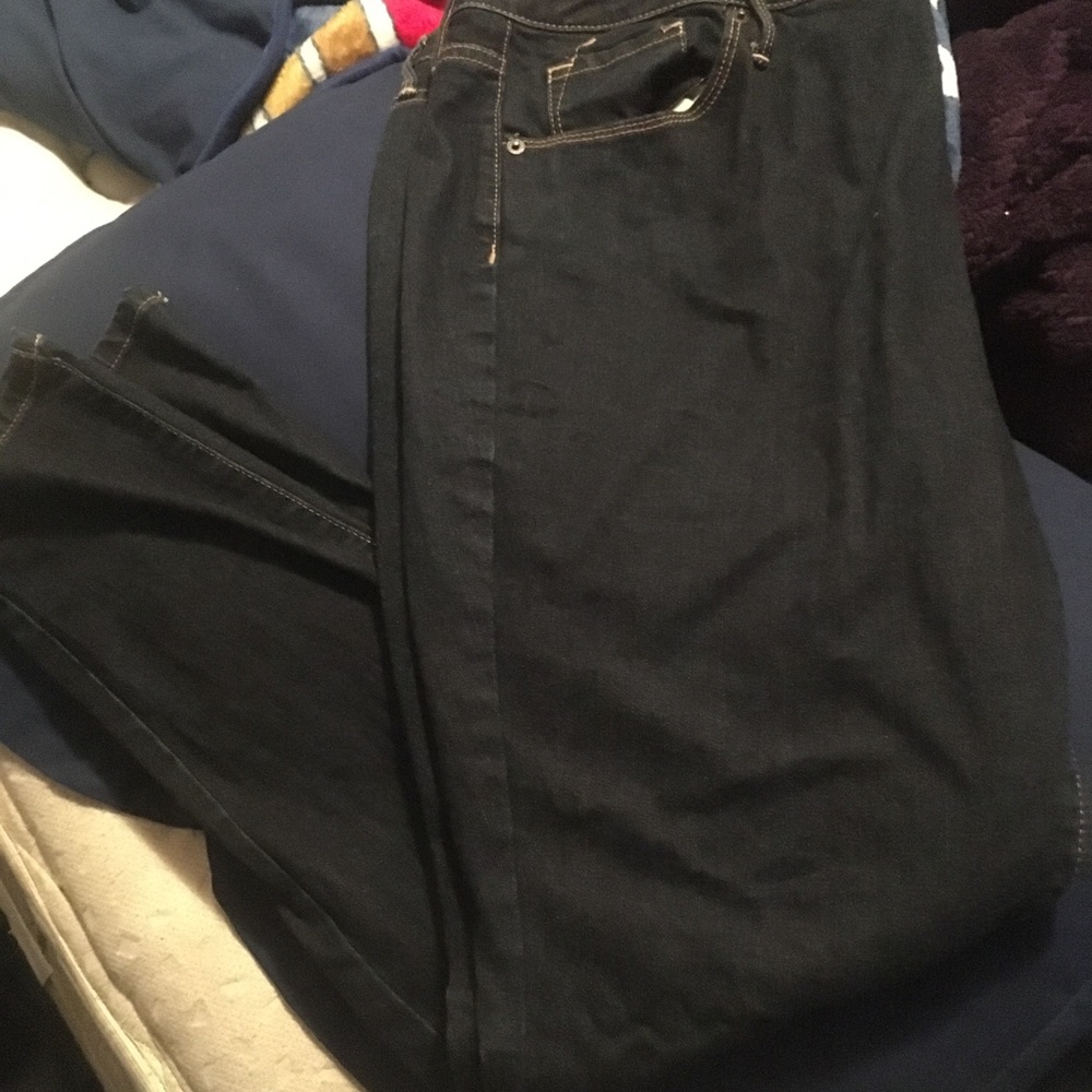 Dark blue jeans